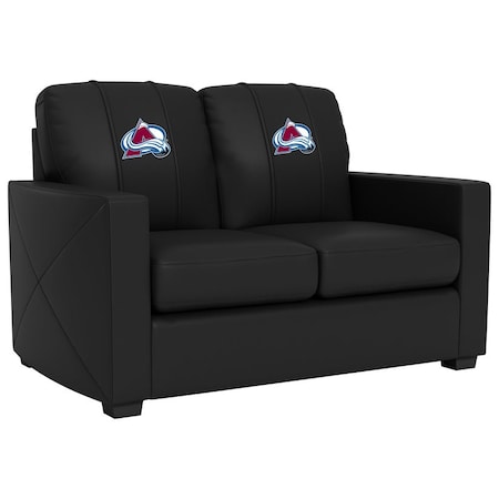 Dreamseat Silver Loveseat with Colorado Avalance Logo XZ7759003LSCDBK-PSNHL40070